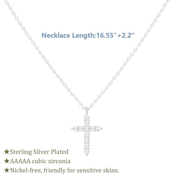 Delicate Gold Plated Cross Necklace with Adjustable Chain - For All Occasions - Picture 4 of 6